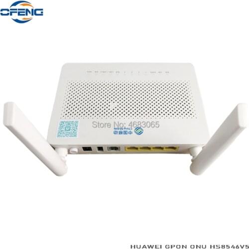 5Pcs HUAWEI GPON ONT ONU HS8546V5 4GE+1TEL+1USB+WIFI English firmware optical network terminal 2.4G&5G Wifi