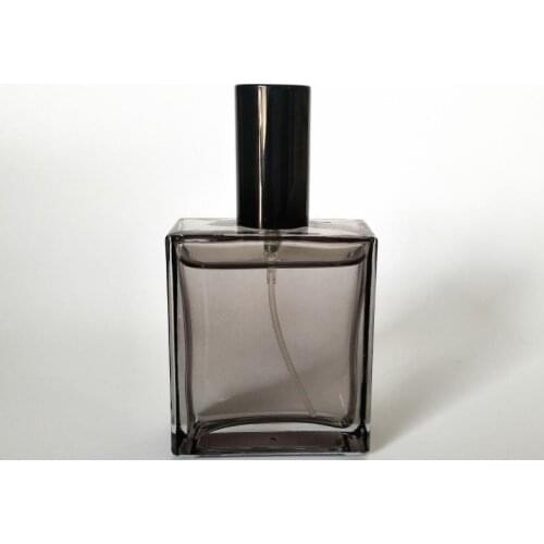 50ml flat square glass perfume bottle spray bottle cosmetic empty bottle wholesale SN19