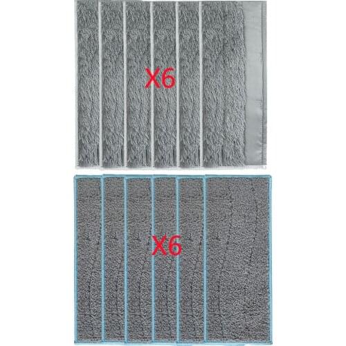 6 Pack Washable Wet Mopping Pads Replacement Compatible for IRobot Braava Jet M6 Vacuum Mop Cleaner Robot