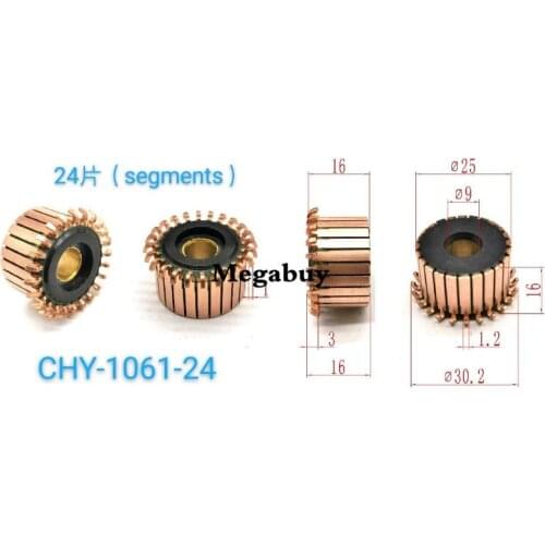 9x25x16mm 12p Copper Bars Alternator Electric Motor Commutator Copper Commutator Armature Commutator 1061