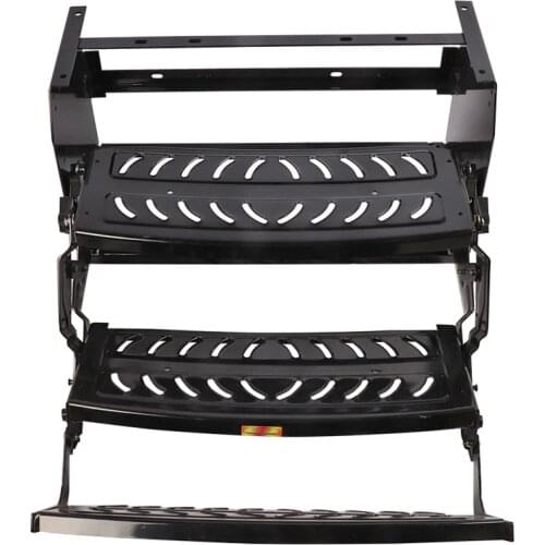 Camper Travel Trailer Accessories Manual Folding Ladder Step Motorhomes Iron Metal RV Pedal Step Telescopic