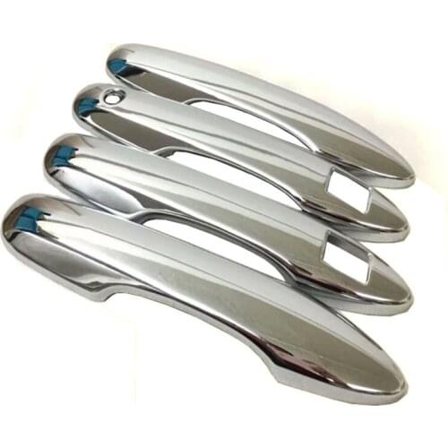 Car Exterior Side Door Handle Decoration Cover Trim Sticker Protector for Toyota Camry 2018 2019 Silver Chrome