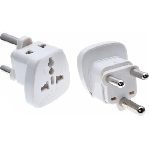 Large South Africa Travel Adapter Type M Large 15 amp BS 546, 2 Port Multi Outlet Black Color 1 TO 2 EU AU USA PLUG 15A