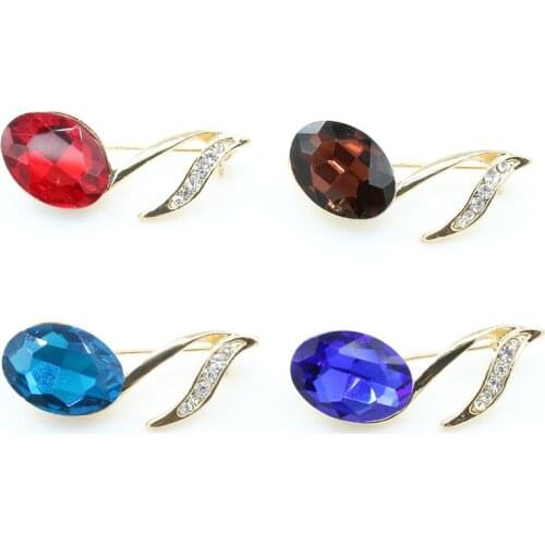 10 pieces/lot Crystal Rhinestone Musical Note Brooch Pins Gold Color Zircon Brooches Badges Women Men Clothes Scarf Jewelry