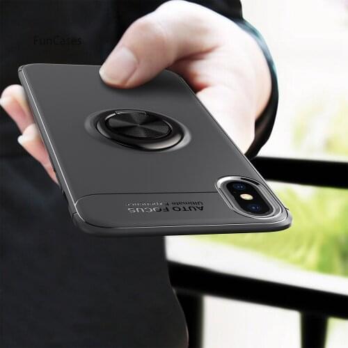 Creative Magnetic Ring Bracket Soft TPU Protector Case For para iPhone XS Estojo Business sFor Apple iPhone X Cellphone Covers