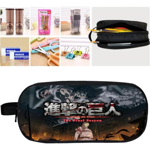 Hot Anime Attack On Titan Pencil Bag Student attack on titan Stationery Case Kids Teens Pencil Box Children Pencil Case Gifts