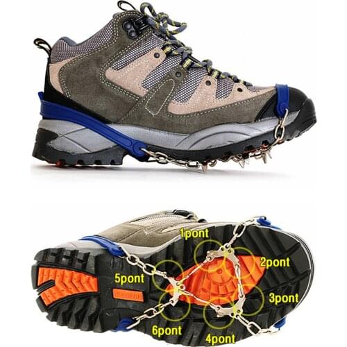 Snow Non-slip Shoe Cover Portable 6 Spikes Outdoor Ice Gripper For Boots For Snow, Hiking, Jogging, Climbing And Walking