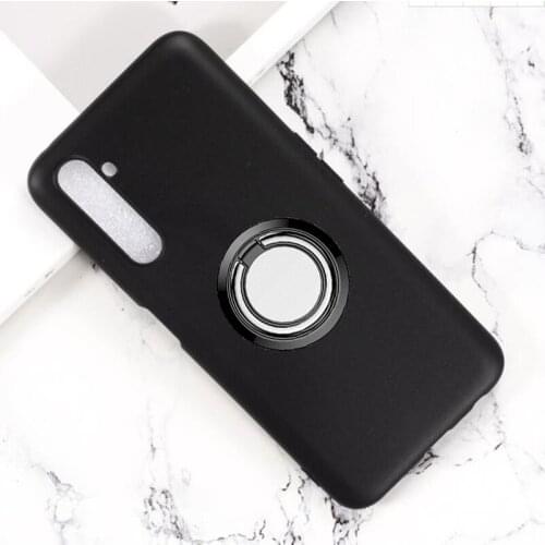 For OPPO Realme 6 Pro Back Ring Holder Bracket Phone Case Cover Phone TPU Soft Silicone Cases for OPPO Realme X2 XT