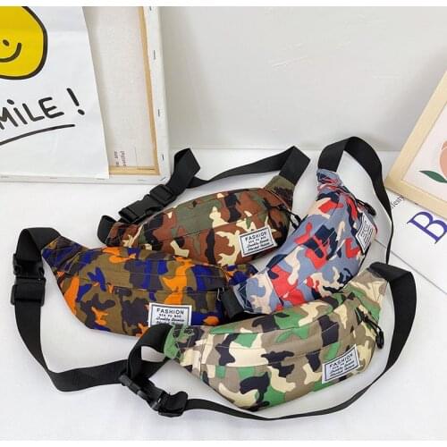 Kid Waist Pack Bag Multipurpose Camouflage Print Chest Pack Messenger Bag Boys Girl