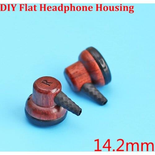 DIY Flat Headphone Housing 14.2mm Speaker Unit Headphone DIY Classic Shell Case with 3 Tuning Holes