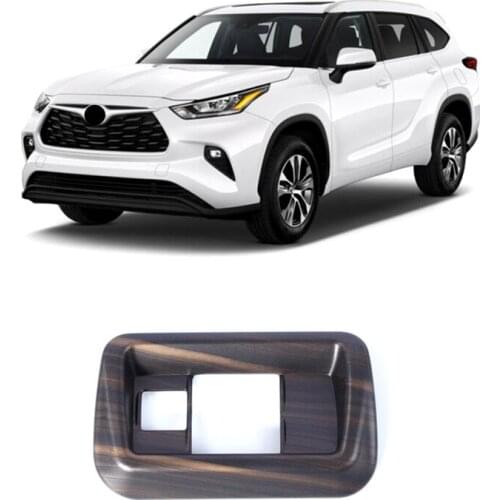 For Toyota Highlander XU70 LHD 2021 2022 New Product ABS Mahogany Headlight Control Pnel Cover Accessories