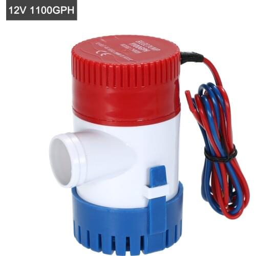 12V Electric Pump 1100GPH Marine Bilge Pump Submersible Boat Water Pump