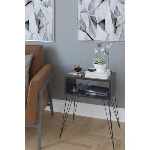 Elite Side Coffee Table Dresser Black Marble Model Bedroom Furniture