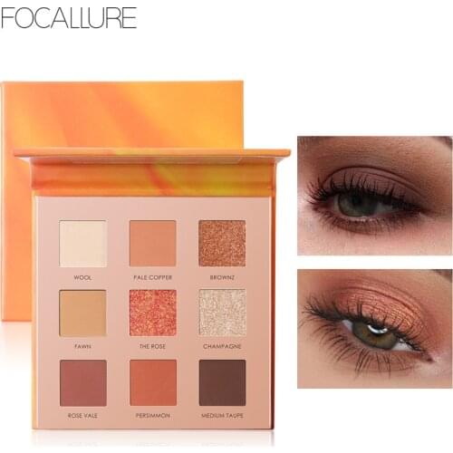 FOCALLURE Sunrise Eyeshadow Palette Shiny Matte Glitter Pigment Eye Shadow Pallete Nude Blendable Pigment Makeup Palette
