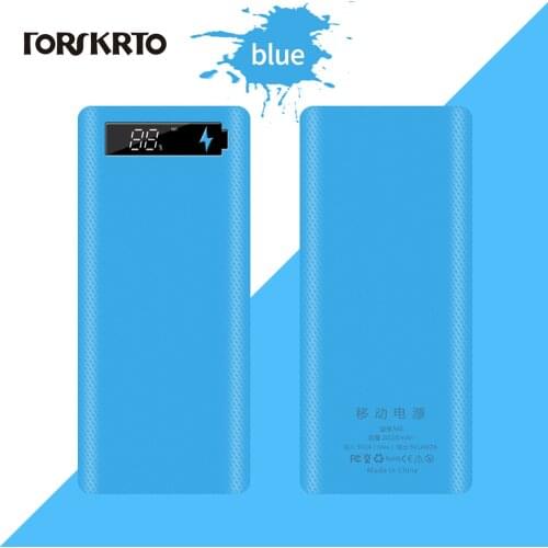 Forskrto 5V Dual USB 8*18650 Power Bank Type C USB Battery Box Mobile Phone Charger DIY Shell Case For IPhone X Samsung S10 Plus
