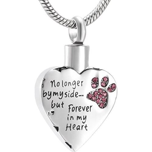 JJ002 Cheap Wholelsale Pet Memorial Jewelry-Carved No Longer By My Side,But Forever In My Heart Cremation Urn Pendant For Ashes