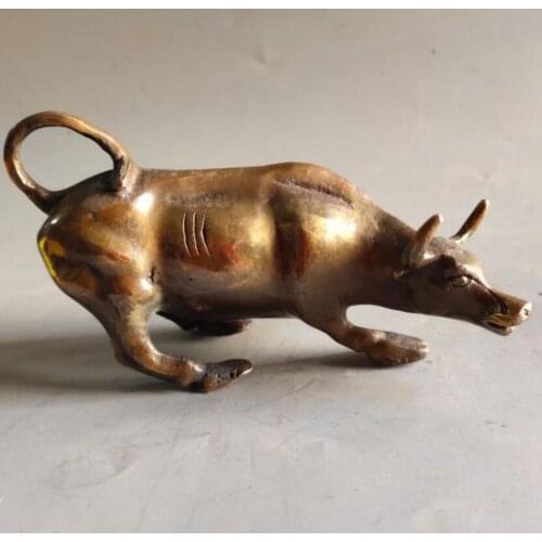 China brass cow small crafts statue