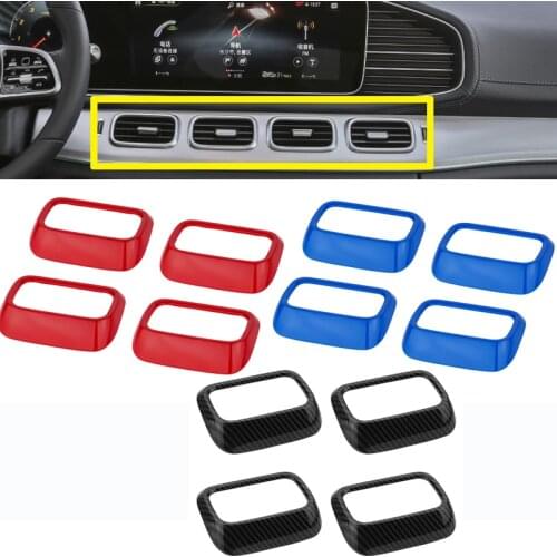 Red or Blue For Mercedes Benz GLE GLS Class W167 X167 2020-21 ABS Central Console Air Outlet Frame Trim Car Accessories