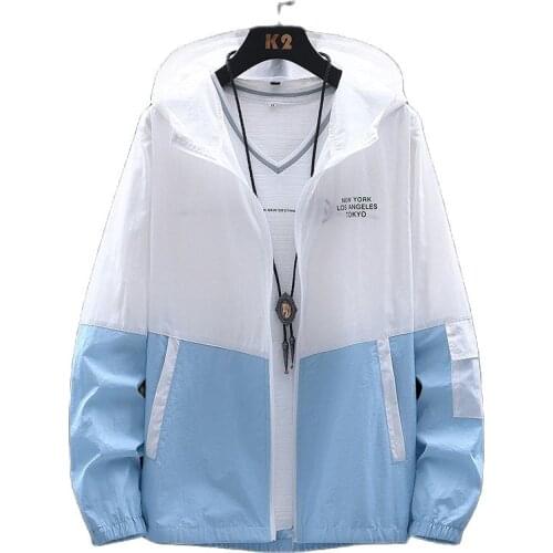 2021 best-selling spring and autumn color matching stitching hooded simple fashion all-match jacket