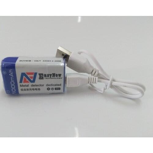 SHSEJA 9V 1000mAh lithium ion battery 6F22 USB rechargeable battery detector toy rechargeable battery with micro USB cable