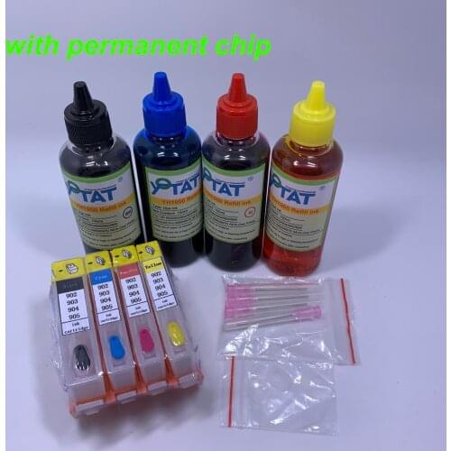 YOTAT Refillable ink cartridge for HP905 HP 905 For HP OfficeJet Pro 6950 6951 6954 6956 6960 6961 6962 6963 6964 6965 6966