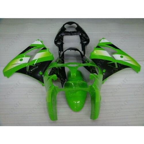 Motorcycle Fairing Zx-9r 2000 - 2001 Green Silver Fairing Kits Zx-9r 00 Motorcycle Fairing Zx 9r 00