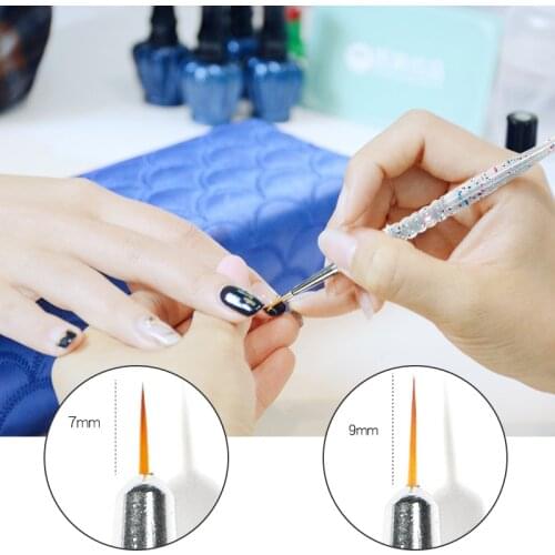 3 PCS Nail Art Brushes Set Crystal Carved Painting Pen Delicate Detail DIY Design Durable Professional Nail Care Manicure Tool