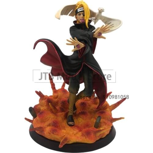 Naruto Shippuden Anime Action Figure GK Deidara Figma Statue 26cm Obito Oversized Akatsuki Desktop Collection Toys For Children