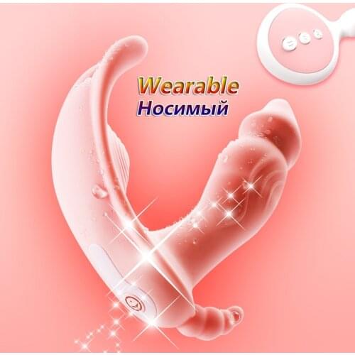Invisible Wearable Big Dildo Vibrator G-Spot Clitoris Stimulation Female Masturbator Wireless Remote Control Sex Toys for Women