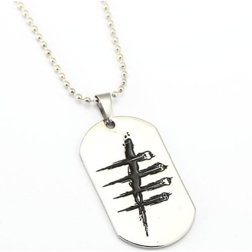 10/pcs Dead by Daylight Necklace Silver Dog Tag Pendant Gift Men Women Game Choker Jewelry Accessories YS11765