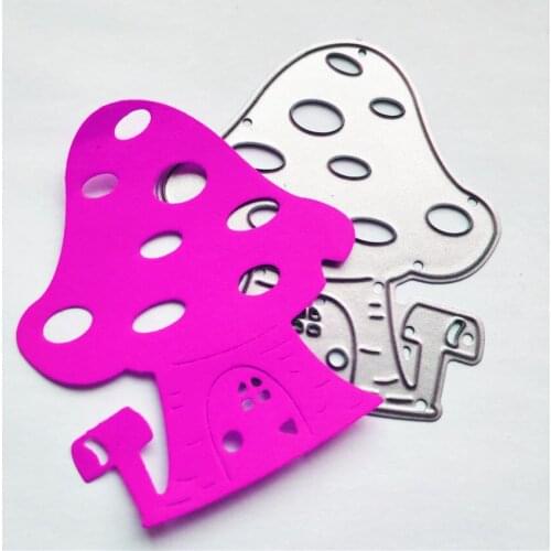 6.2x5.5cm mushroom house Cutting dies metal crafts paper die-cutting /DIY embossing Easter and New Year Scrapbooking