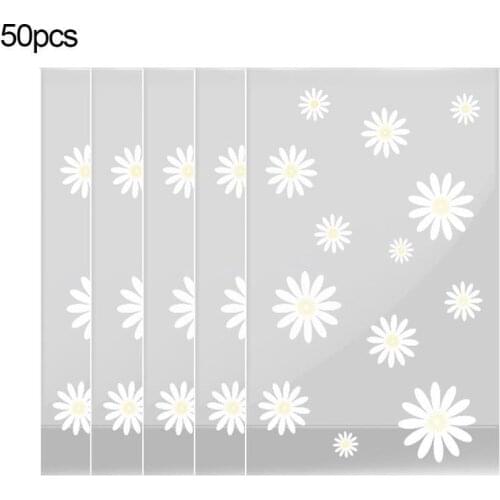 Transparent White Background Chrysanthemum Snowflak Cookie Packaging Bag Bag Snack Bag For Christmas Storage Candy Party Gi V3P4