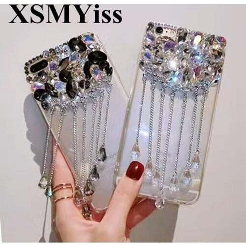 Luxury Glitter Pendant Phone Cases For iPhone 12 11 Pro MAX X Cover Bling Diamond soft Case For iPhone 6 6s 7 8 Plus Xs Max XR