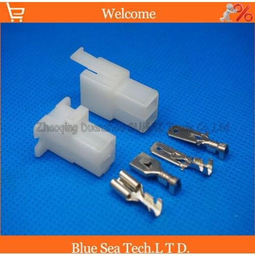 20 sets male&female 2Pin 6.3mm car connector plug,6.3mm Auto electrical connector for car,Home appliances