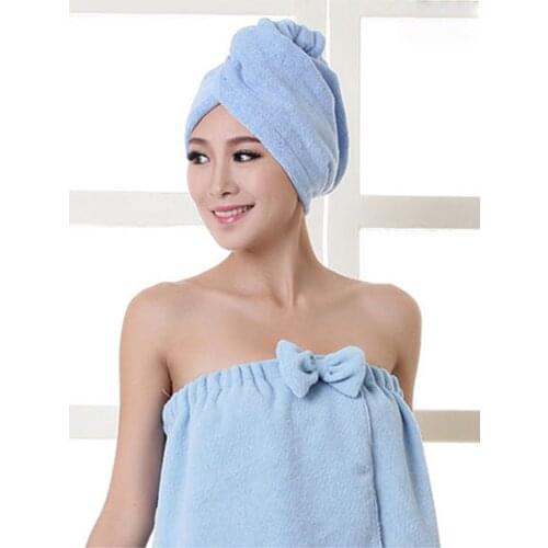 1 pcs Magic Microfiber Hair Fast Drying Dryer Towel Bath Wrap Hat Quick Cap Turban Dry Soft Wrap Hat