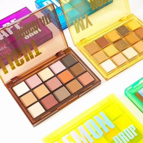 15 IN 1 Eyeshadow Palette Sweetheart Party Neon Makeup Palette Highlighter Glitter Eye Shadow Powder Waterproof Face Cosmetics