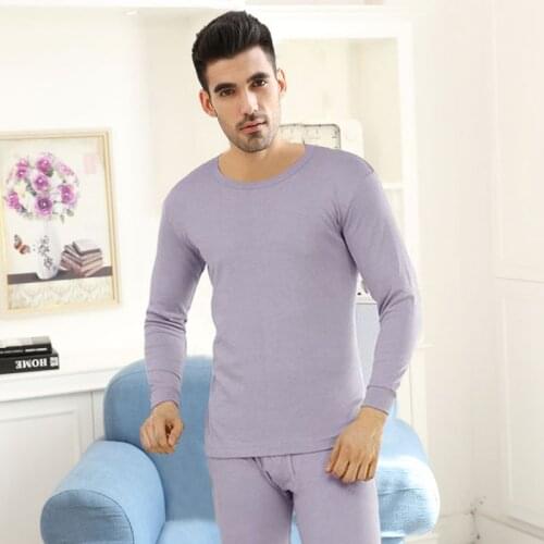 2019 New Fashion Male Thermal Underwear Men Long Autumn Winter Turtleneck Tops+Pants Set Warm Thick Tops Plus Size L-2X