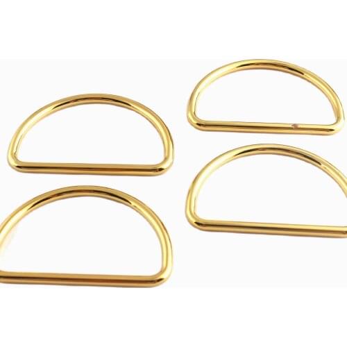 45mm D Rings Gold Zinc Alloy Metal Loops Strap Buckle Ring Bag Clasp Making Hardware Supplies Craft Supplies Jewelry Accessories