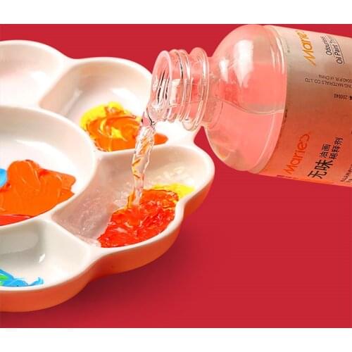 500ml colorless and odorless oil paint thinner, paint tinting pine oil, pen lotion, oil painting color tinting medium material
