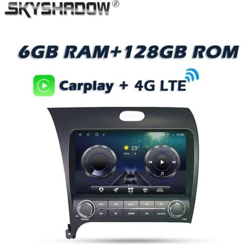 Carplay DSP IPS Android 10.0 6GB+ 128GB Car multimedia DVD Player GPS WIFI Bluetooth 5.0 Radio For kia CERATO K3 FORTE 2013-2017