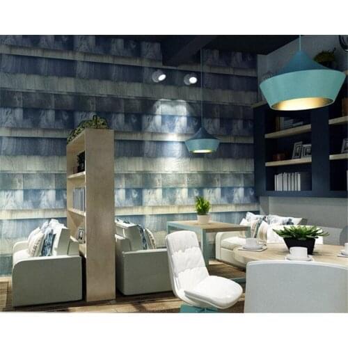 Beibehang Retro Vintage Woodgrain Wall paper Personality Restaurant Cafe Clothing Shop Industrial Style Background 3d wallpaper