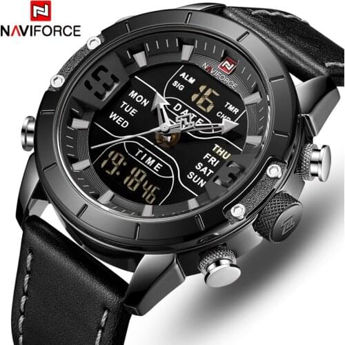 NAVIFORCE Top Watch Men Brand Luxury Fashion Quartz Men’s Watch Waterproof Sport LED Digital WristWatch Clock Relogio Masculino