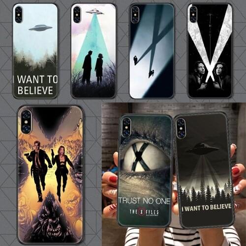 The X Files I Want to Believe Phone Case Cover Hull For iphone 5 5s se 2 6 6s 7 8 12 mini plus X XS XR 11 PRO MAX black trend