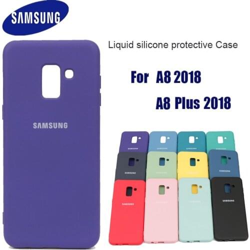 For Samsung Galaxy A8 2018 Case High Quality Soft Silicone Cover Samsung Galaxy A8 Plus 2018 Protector Shell With Logo&Buttons
