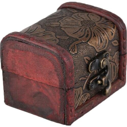 Retro Wood Watch Display Box Jewelry Necklace Rings Storage Organizer Random Pattern Delivered Cajas Para Relojes