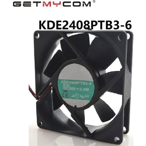 Getmycom Original KDE2408PTB3-6 DC 24V 2.4W 80mm 8cm 80x80x25mm server inverter axial cooling fans