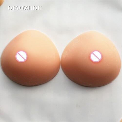 H cup 3200 g/pair triangle huge silicone breast forms CD transvestite boobs