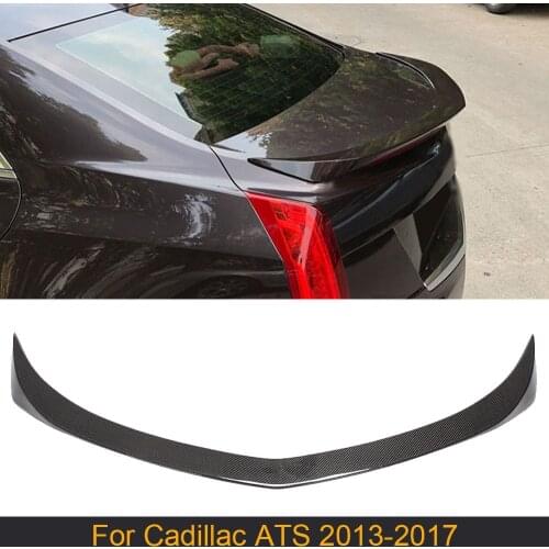 Carbon Fiber Rear Trunk Spoiler Wing For Cadillac ATS 2013 - 2017 Car RearTail Trunk Boot Lip Wing Spoiler