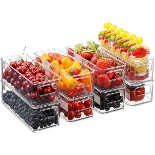 S/M/L Refrigerator Food Storage Box Trasparent Container Kitchen Food Storage Case Skin Care Products Facial Mask Organizing Box