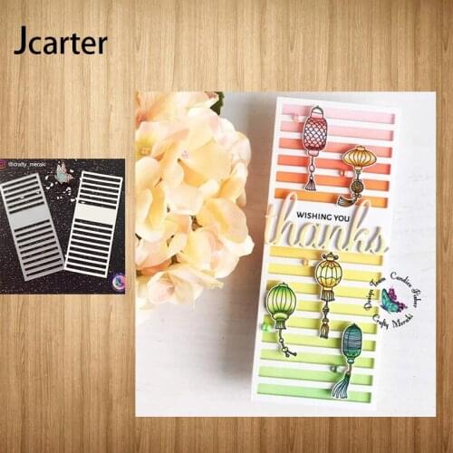 2021 Metal Cutting Dies Rectangle Ladder Line Frame Craft Handmade Knife Mould Blade Punch Stencils Dies Cut Scrapbooking Model